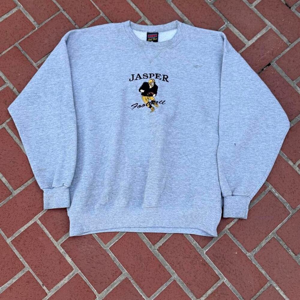 Vintage 90s Soffe graphic football embroidered crewneck